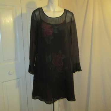 Laura Ashley vintage sheer silk dress