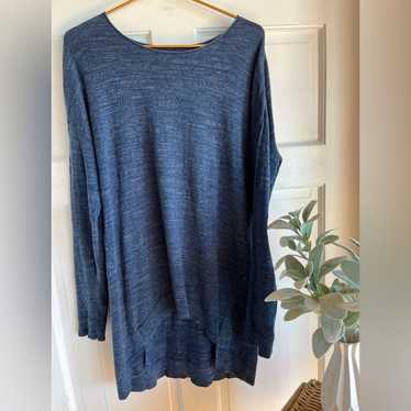 New Eileen fisher long sleeve scoop neck blue swea