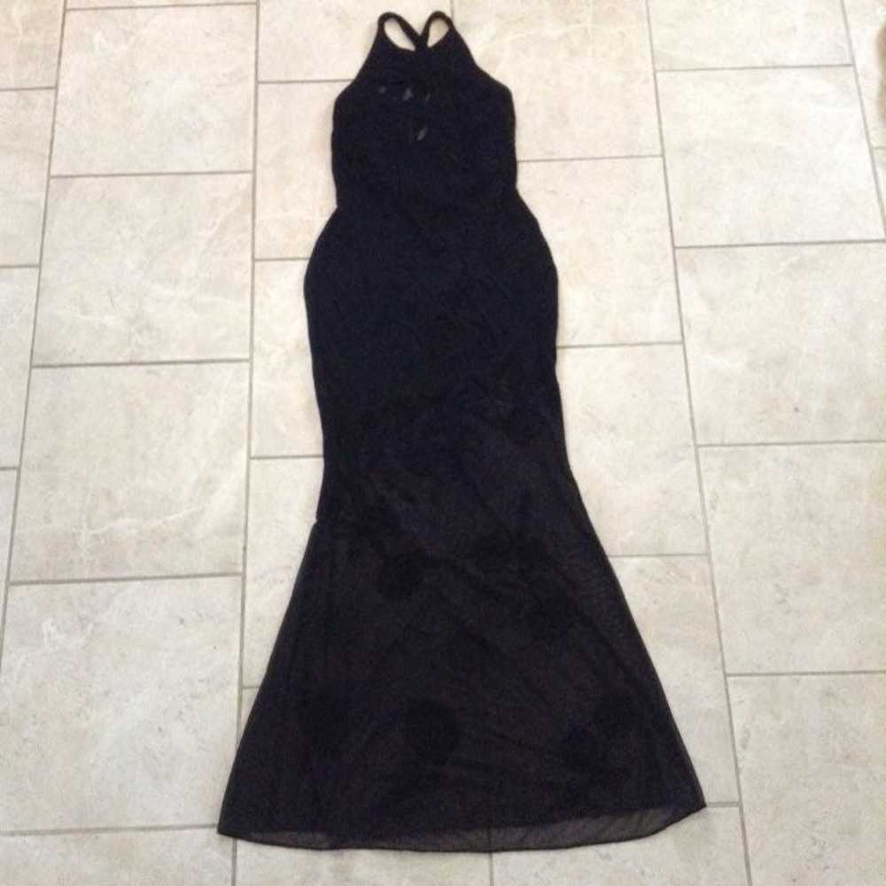 Vintage Nicole Bakti Black Mesh Dress - image 1