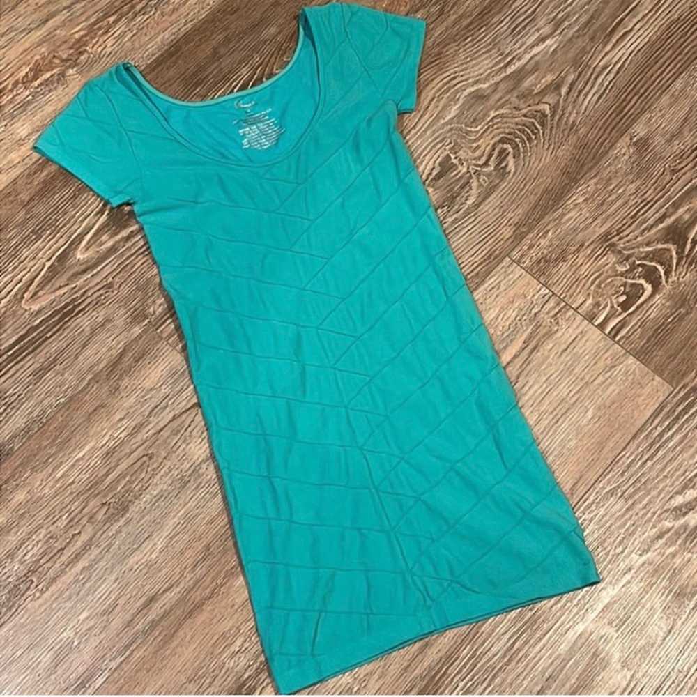 Turquoise Guess Stretchy Mini Bodycon Dress Size … - image 1