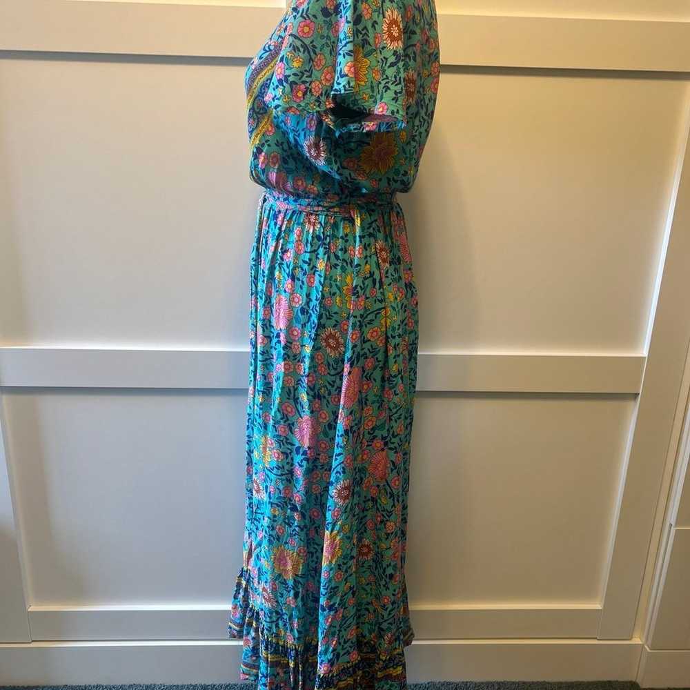 Reborn New York Floral Wrap Maxi Dress Size M - image 2