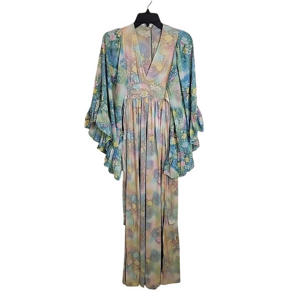 Vtg 70s Saks Fifth Avenue Pastel Floral Angel Bel… - image 1