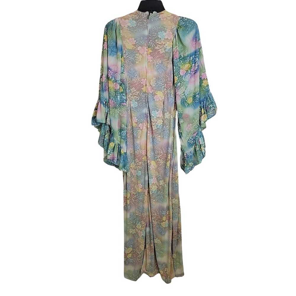 Vtg 70s Saks Fifth Avenue Pastel Floral Angel Bel… - image 2