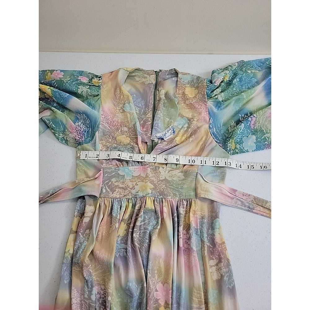 Vtg 70s Saks Fifth Avenue Pastel Floral Angel Bel… - image 4