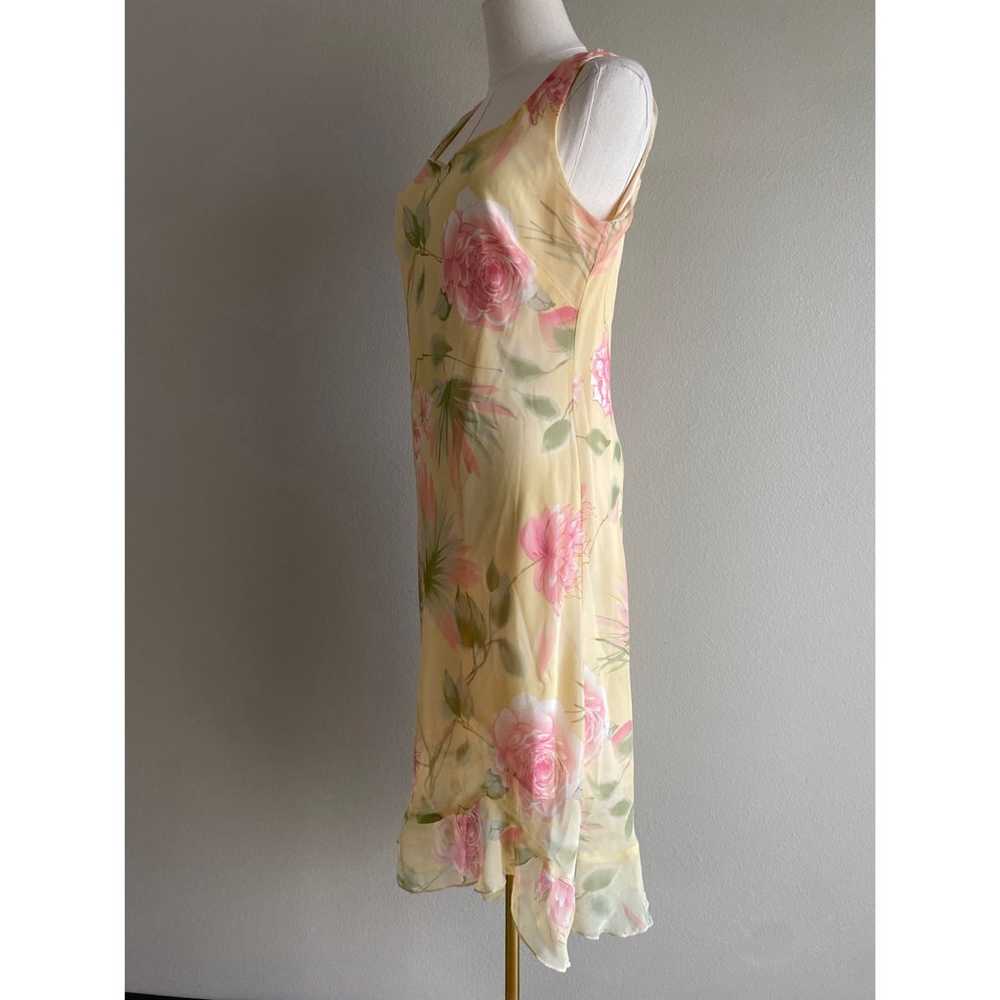 dress barn pastel yellow floral sleeveless midi d… - image 3