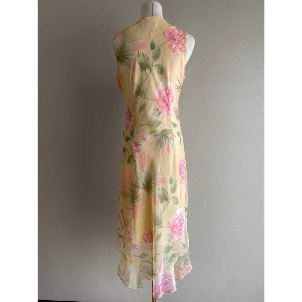 dress barn pastel yellow floral sleeveless midi d… - image 4