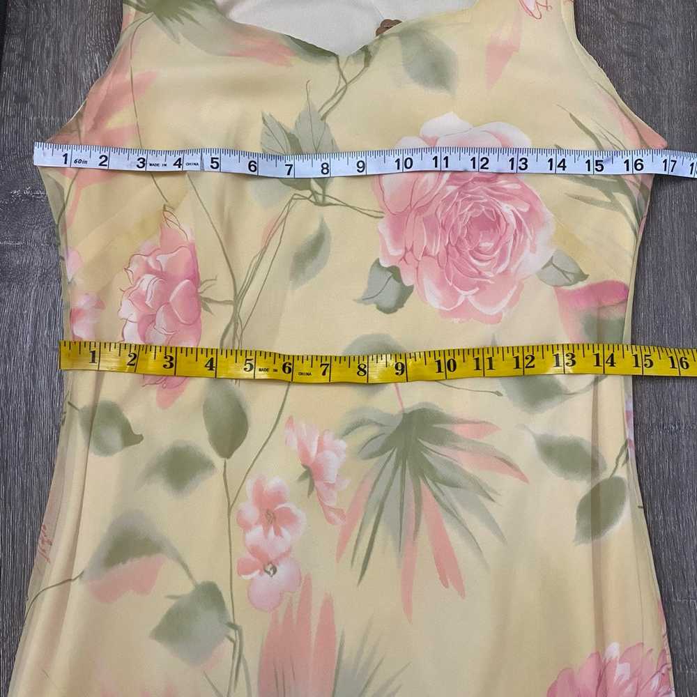 dress barn pastel yellow floral sleeveless midi d… - image 5