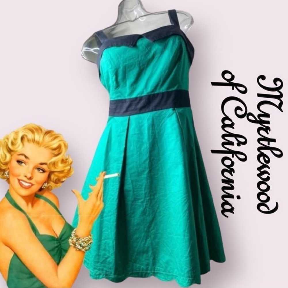 Modcloth Myrtlewood of California green pinup roc… - image 7