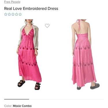 Free People Real Love Embroidered Maxi Dress - image 1