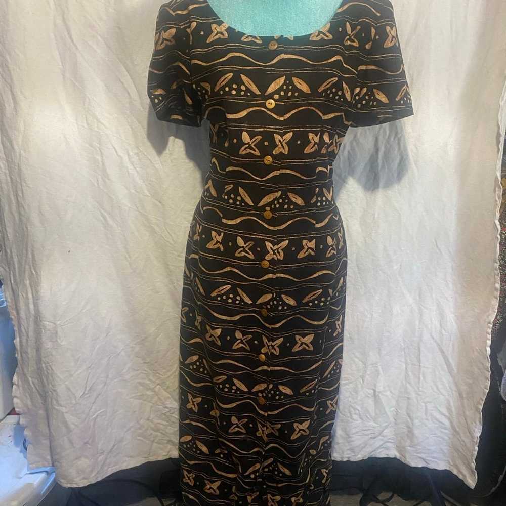 Maggy london: vintage 80s maxi dress - image 1