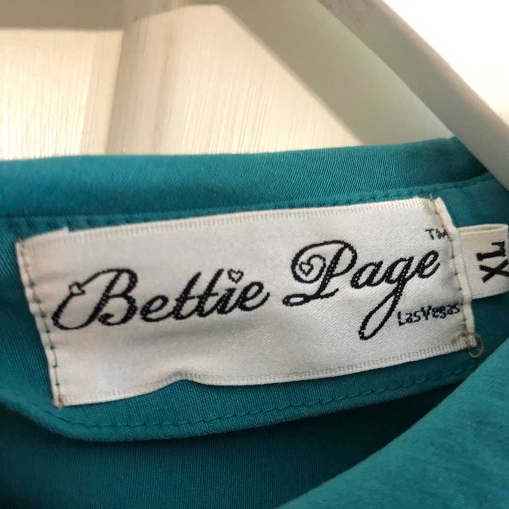 Bettie Page wiggle dress - teal - image 2