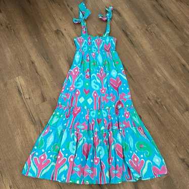 Crown and Ivy Blue Floral Maxi Dress