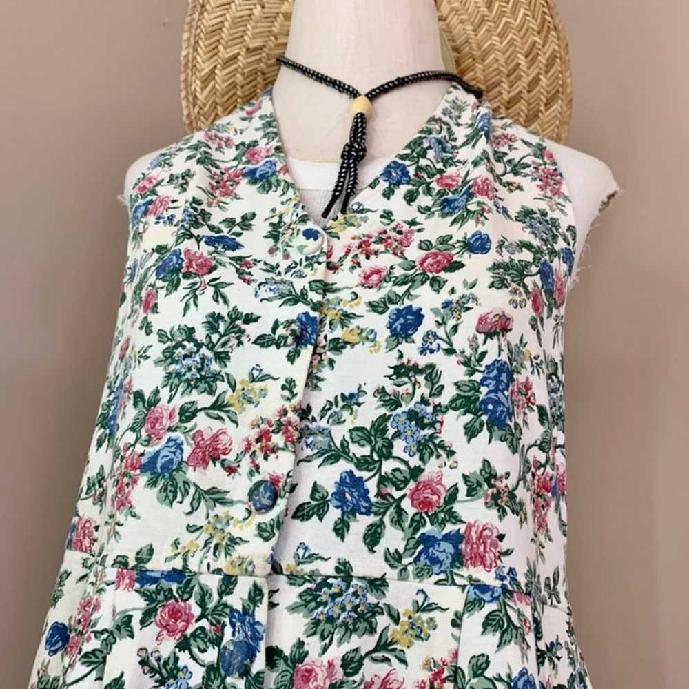 Vintage Floral Cotton Button Down Market - image 3