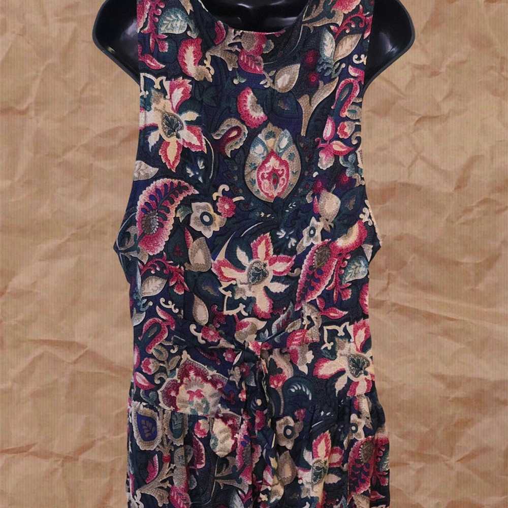 Vintage Floral Paisley Collared Midi Dress - image 11