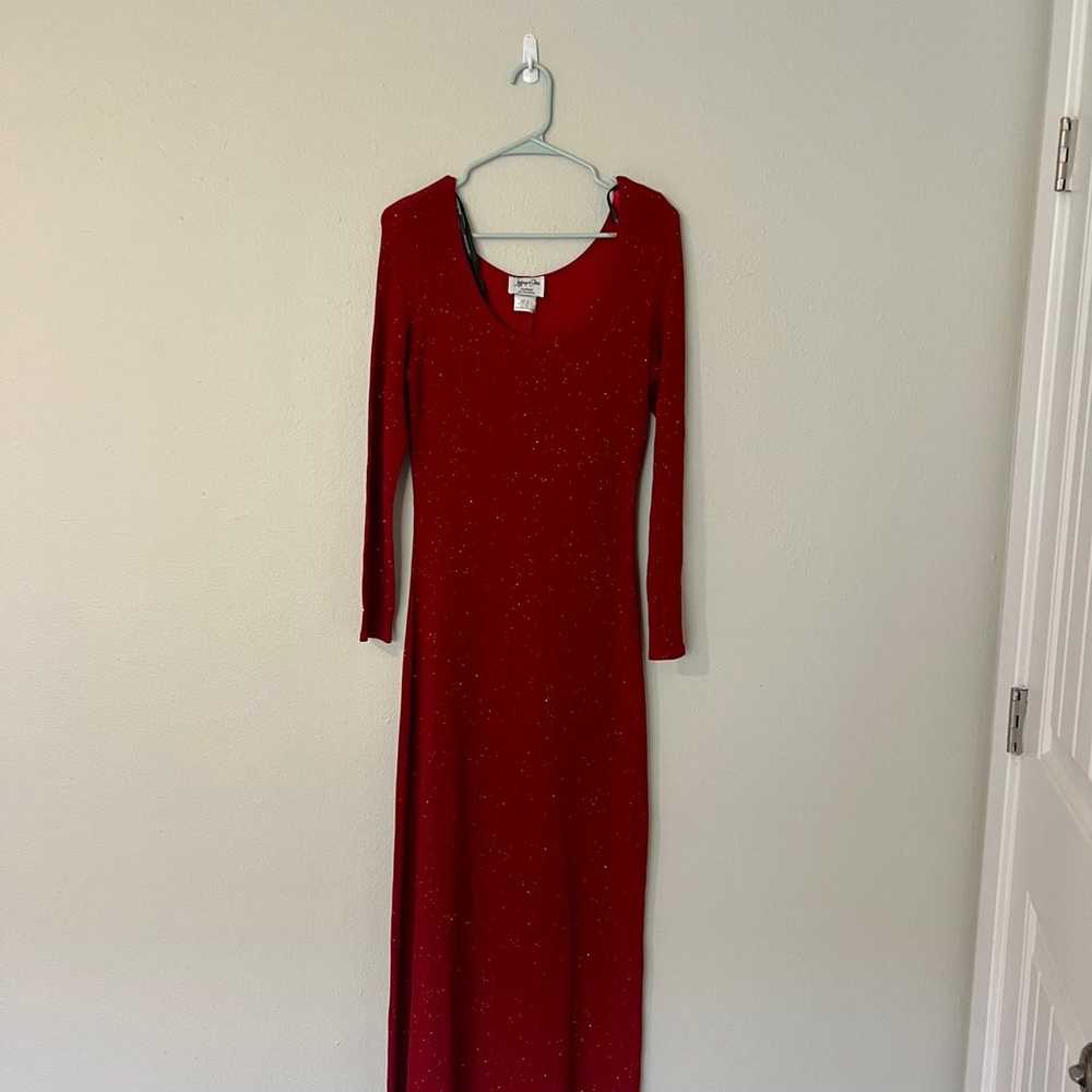 size 8 vintage red evenings by tom barra dress - image 3