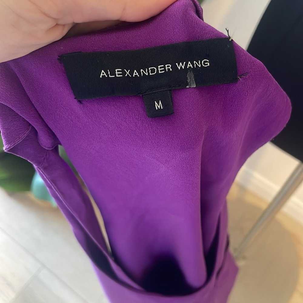 Alexander Wang purple silk racerback mini dress - image 4