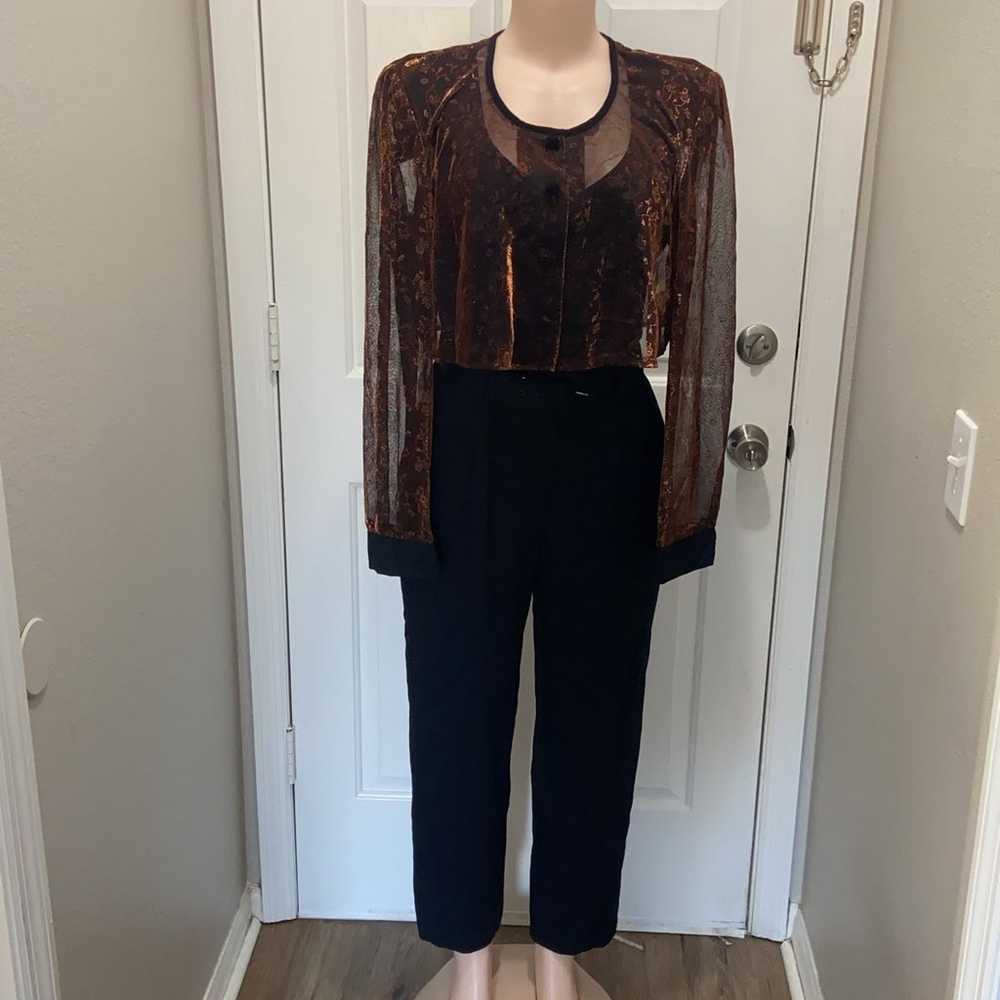 Menu Vintage 80s  Jumpsuit & Jacket Sz 8 - image 1