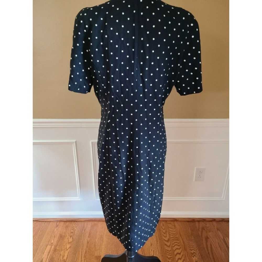 Vintage 70's VIRGO II Black White Polka Dot Dress… - image 5