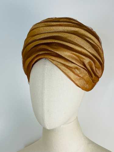 1960s gold lamé turban by Christian Dior