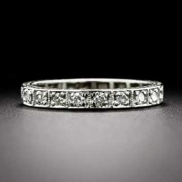 Art Deco Platinum Diamond Wedding Band