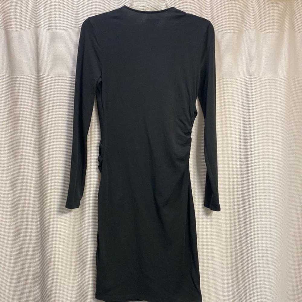 Sundance Faux Wrap Dress  Size S Vintage Black ru… - image 5