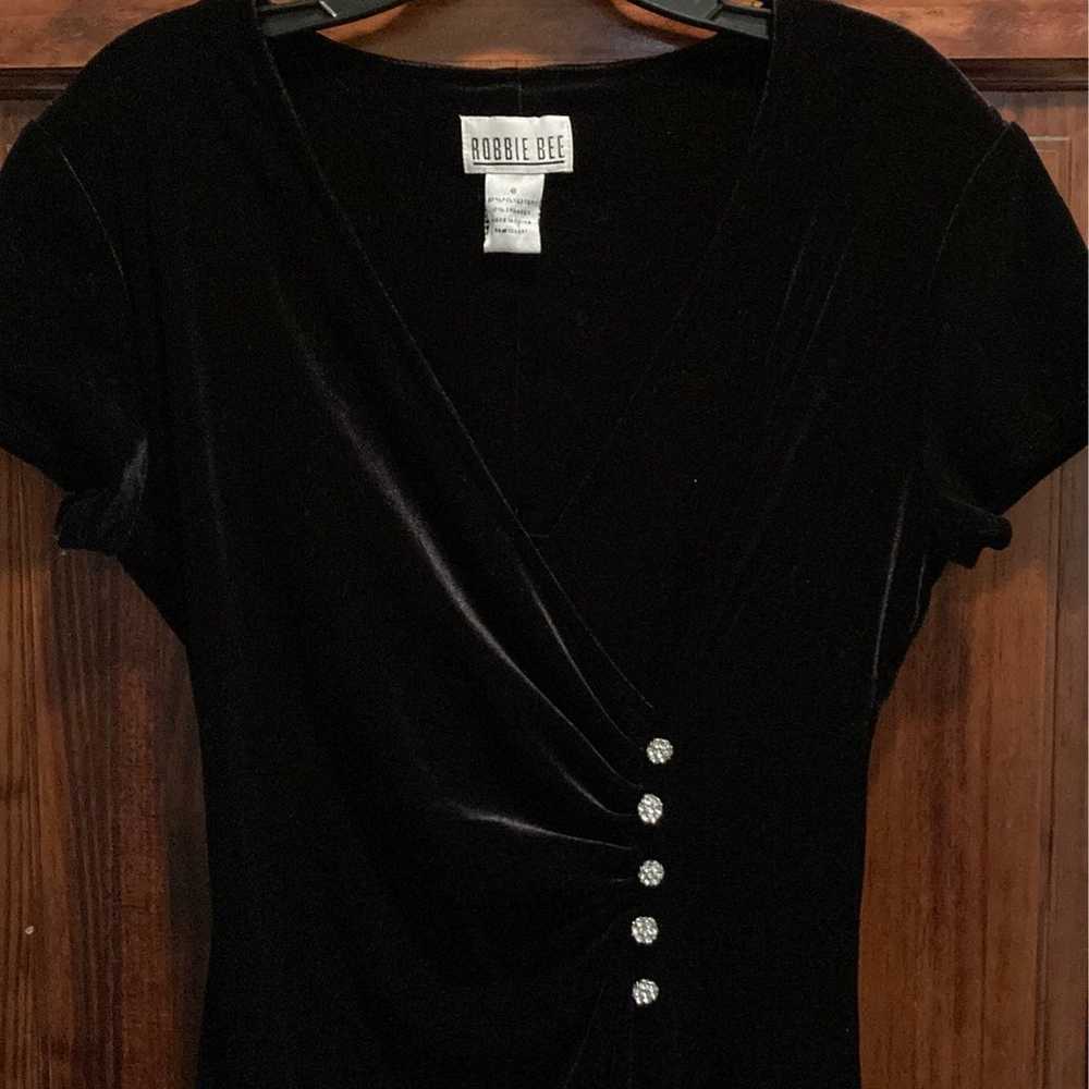 Vintage Bobbie Bee black velvet dress - image 2