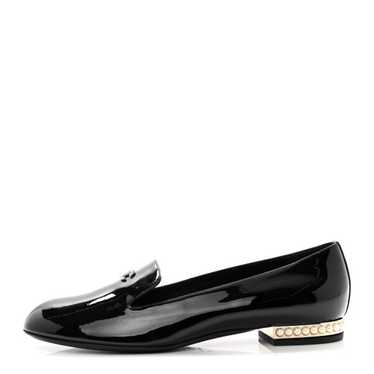 CHANEL Patent Calfskin Pearl CC Loafers 41 Black - image 1