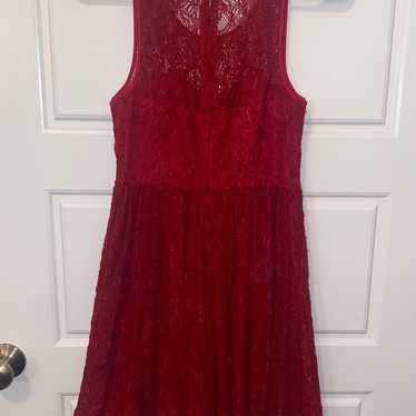 Vintage Forever 21 Red Lace Dress Size S