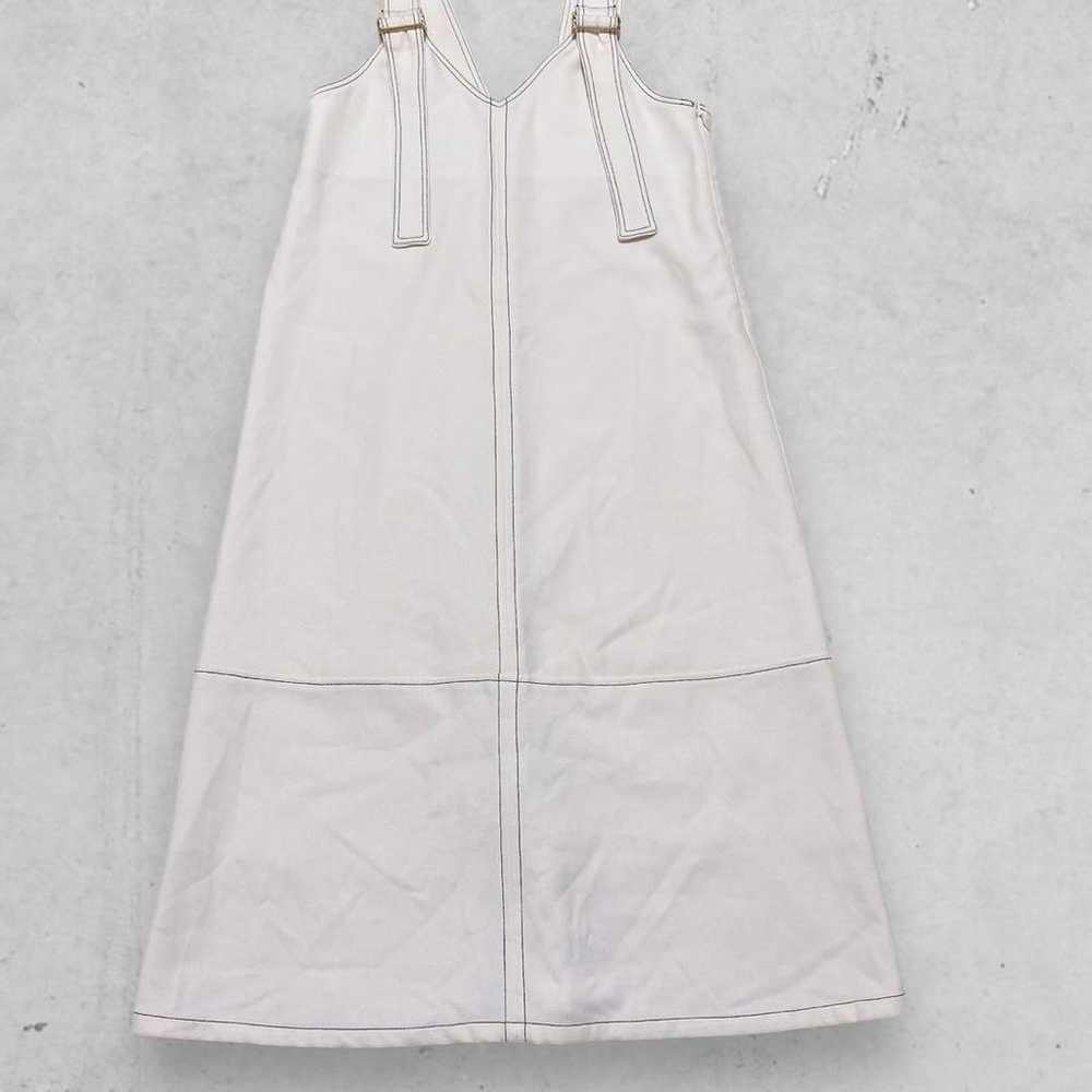 z287◆Sundress Overall Skirt White Long Flare A-Li… - image 4