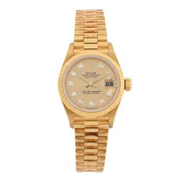 ROLEX 18K Yellow Gold Diamond 26mm Datejust Presi… - image 1