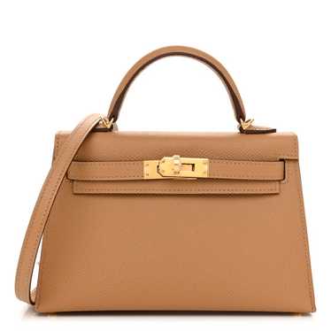 HERMES Epsom Horseshoe Mini Kelly Sellier 20 Chai