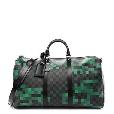 LOUIS VUITTON Damier Graphite Pixel Keepall Bandou