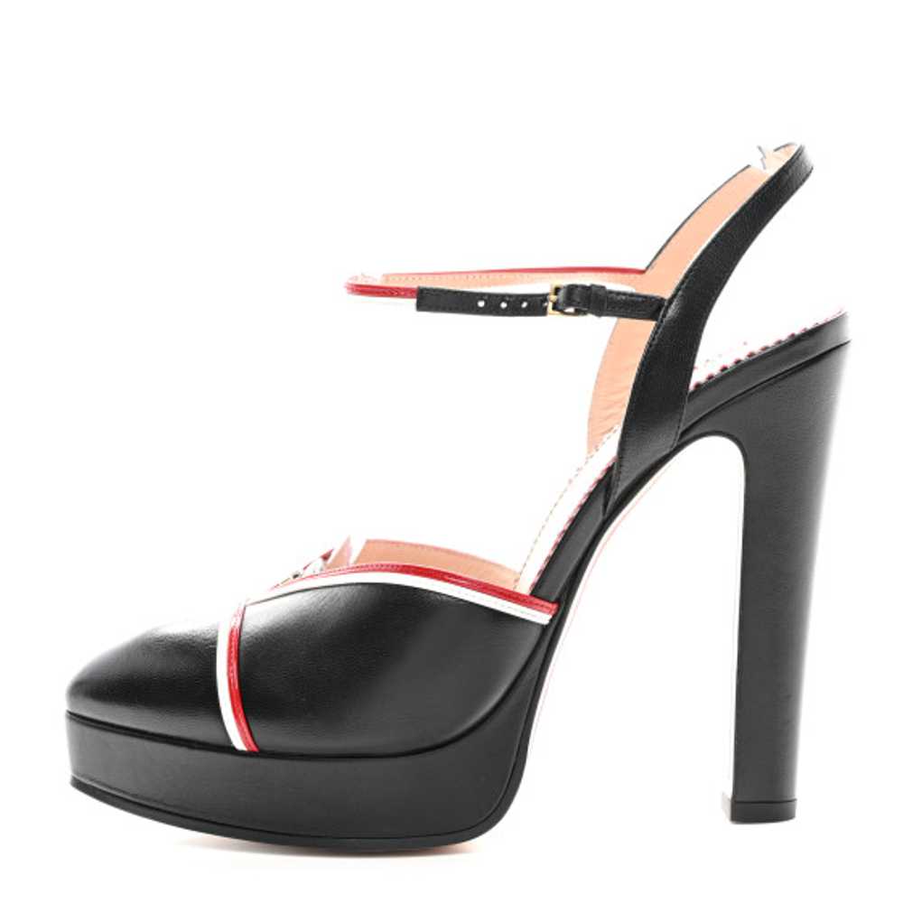 GUCCI Malaga Kid Soft Patent Platform Pumps 39.5 … - image 1