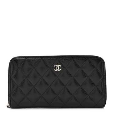 CHANEL Caviar Quilted Large Gusset Zip Around Wal… - image 1