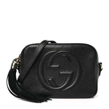 GUCCI Pebbled Calfskin Small Soho Disco Bag Black