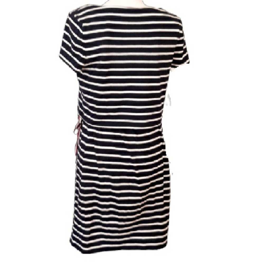 Y2K Tommy Hilfiger Blue White Stripe T-Shirt Dres… - image 2