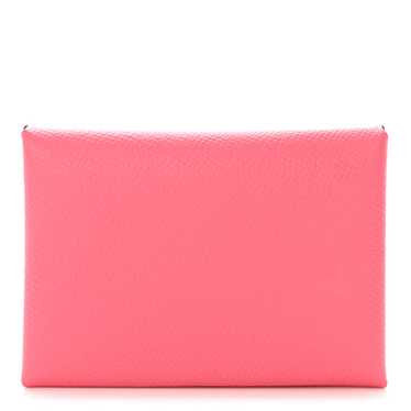 HERMES Epsom Calvi Duo Card Case Rose Azalee