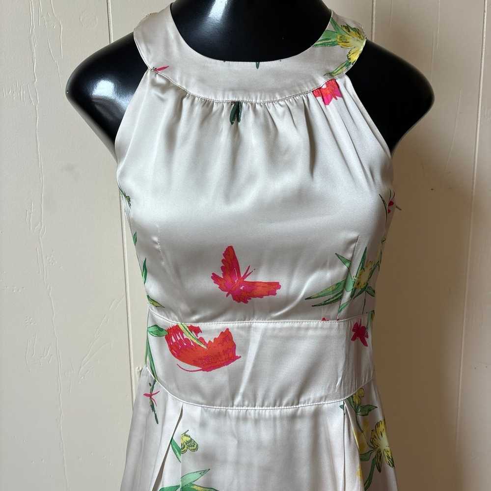 Silky Floral Fitted Dress - image 2