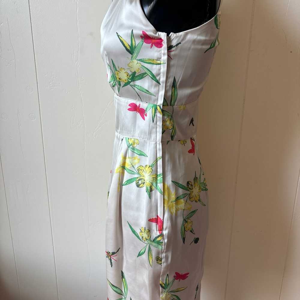 Silky Floral Fitted Dress - image 4