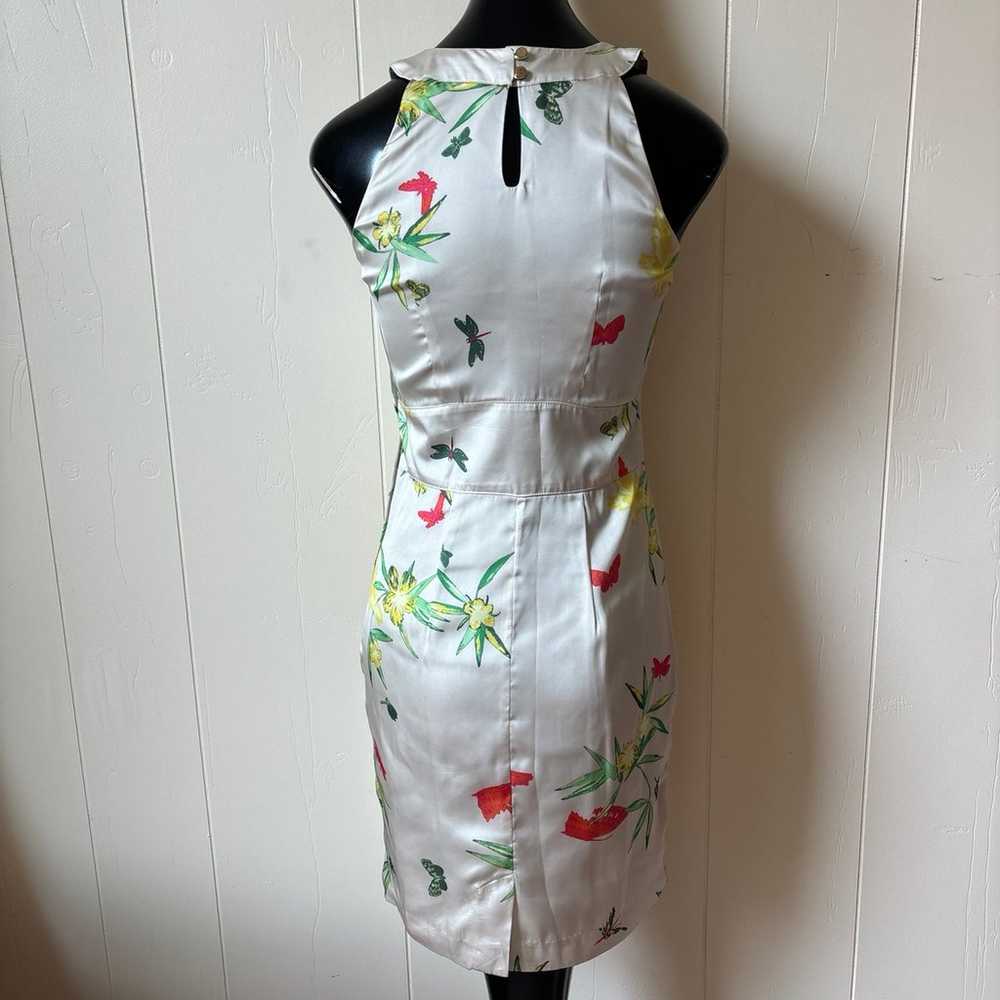 Silky Floral Fitted Dress - image 5