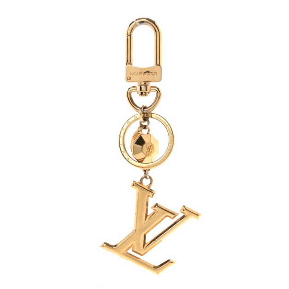 LOUIS VUITTON LV Facettes Bag Charm Key Holder Go… - image 1