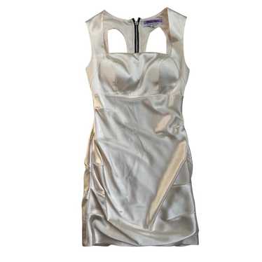 Vintage satin adrianna papell mini bodycon dress - image 1