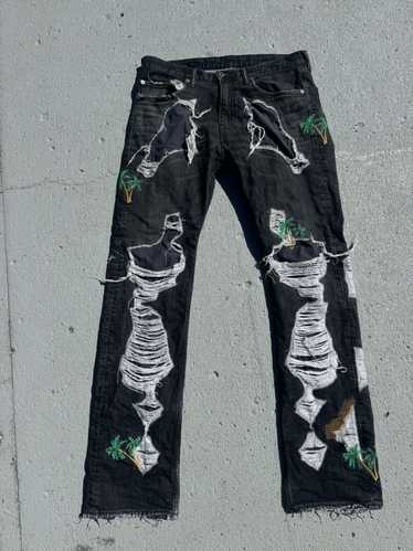 Custom made in inspired vlone jeans hotsell