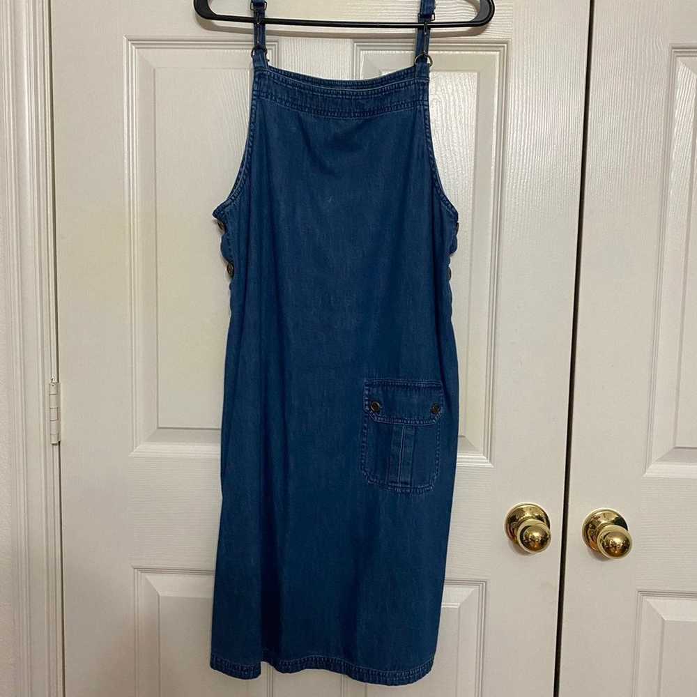 EUC Vintage Jean Denim Overall Dress size 6 - image 1