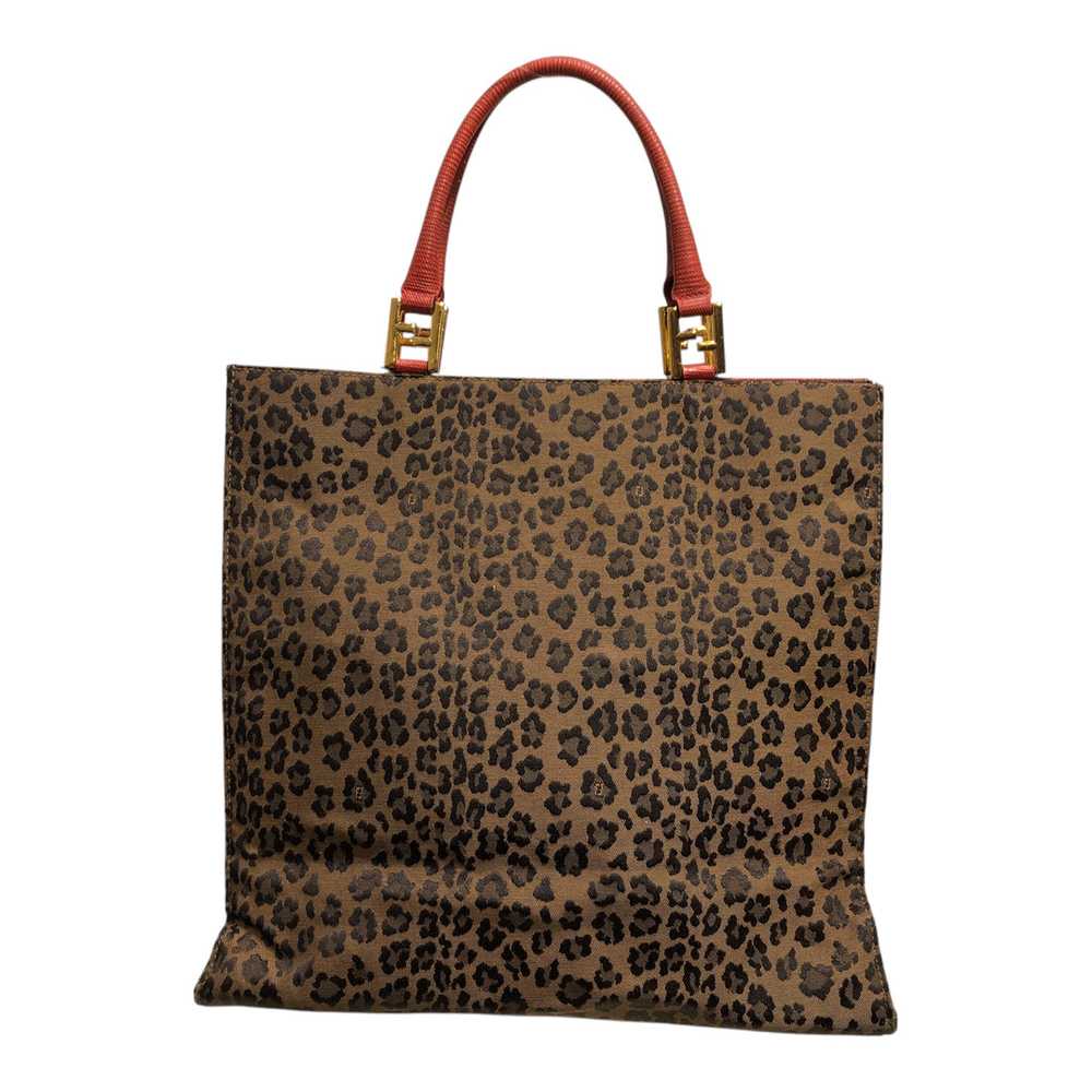 FENDI/Tote Bag/Leopard/Cotton/KHK/LEOPARD PRINT T… - image 2