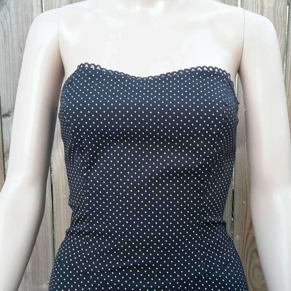 Ruby Rox Black White Polka Dots Straples - image 2