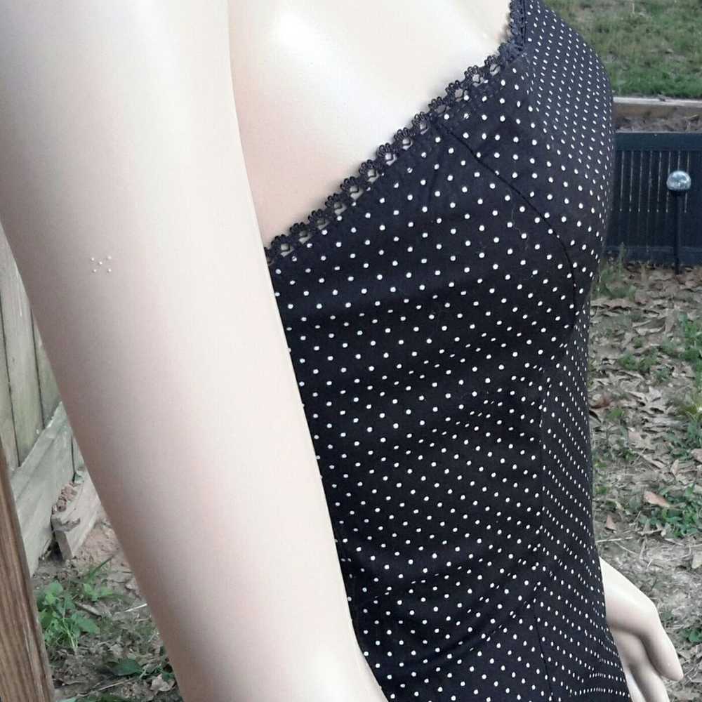 Ruby Rox Black White Polka Dots Straples - image 8