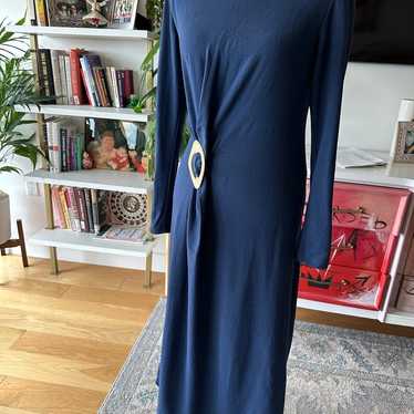 Zara navy blue maxi dress