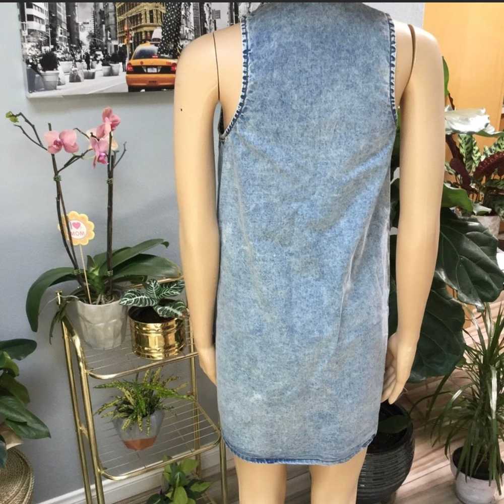 Y2k Vintage Mini Denim Dress - image 2