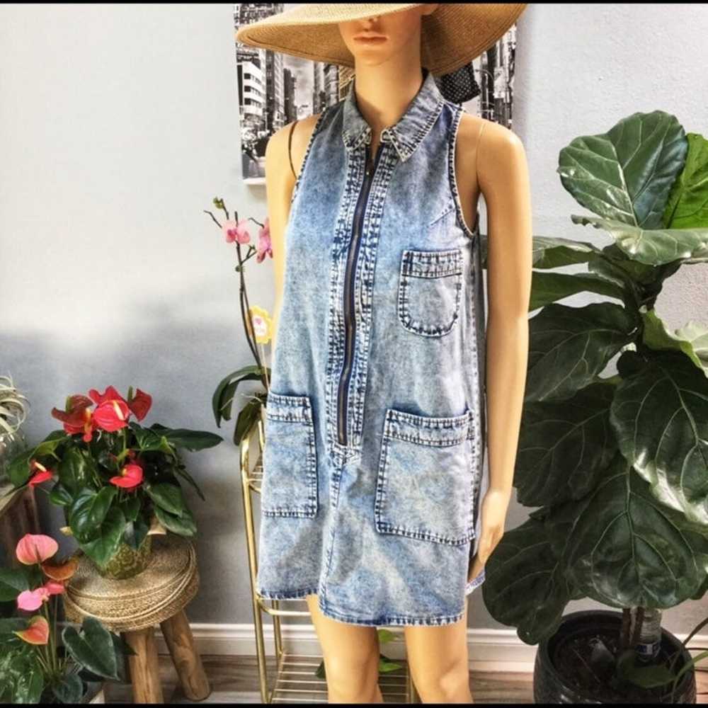 Y2k Vintage Mini Denim Dress - image 4